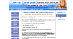 Desktop Screenshot of dentalinsurancecare.com