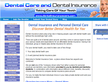 Tablet Screenshot of dentalinsurancecare.com